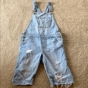 Lucky Brand denim short overalls